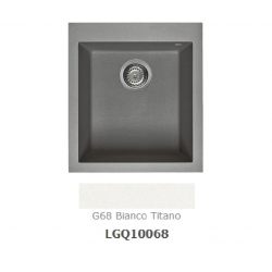 Zlewozmywak Elleci QUADRA 100 Granitek G68 bianco titano LGQ10068